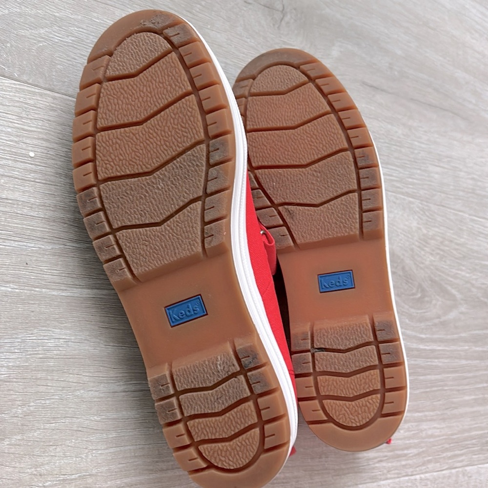 Keds Platform Mary Jane Red Canvas Sneakers size 8 - Picture 9 of 12